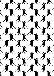 Dancing Couple White Backing Paper