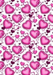 Pink Valentine Hearts Backing Paper