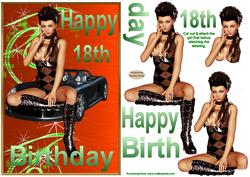 Happy 18th Birthday Card Front