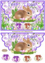 Easter Bunny Scalloped Edge Topper