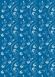 Aqua Floral Backing Paper