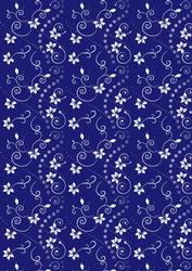 Deep Blue Floral Backing Paper
