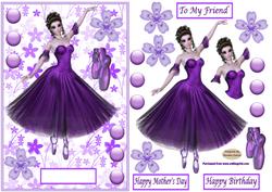 Beautiful Ballerina Decoupage Topper