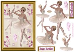 Pretty Ballerinas Decoupage Topper