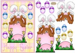 Easter Rabbits Decoupage Topper