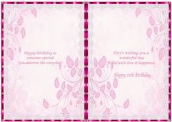 Lacy 70th Birthday Insert