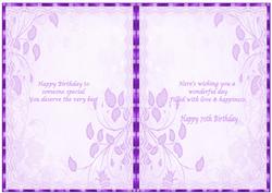 Happy 70th Birthday Card Making Insert