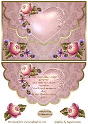 Anniversary Scalloped Edge Envelope Card Front
