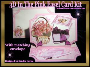 Birthday Pink Female Decoupage Easel Card Kit