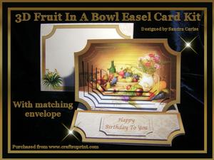 Birthday Fruit in a Bowl Decoupage Easel Card Kit