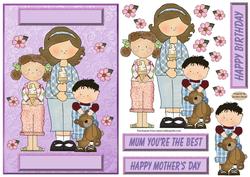 Mothers Day/birthday Decoupage Card Front