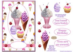 Treat Yourself Decoupage Card Front