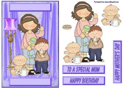 To a Special Mum Decoupage Card Front