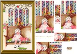 Easter Vintage Church Service Topper