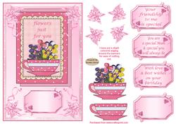 Flowers in a Teacup Card Front