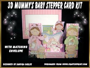 Birthday Mummys Little Angel Decoupage Stepper Card Kit