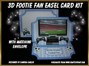 Birthday Football Decoupage Easel Card Kit