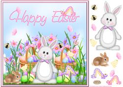 Easter Time 8x8ins Decoupage Topper