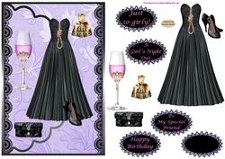 Fashion Girls Night Out Decoupage Topper
