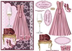 Its a Ladies Night Decoupage Topper