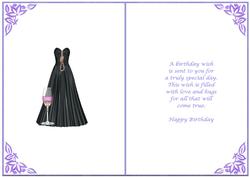Black Satin Dress Insert