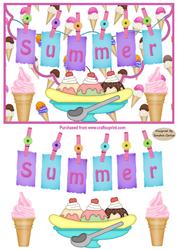 Summer Time Decoupage Card Front