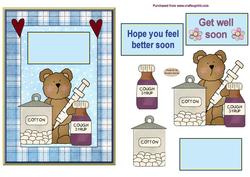 Get Well Soon Decoupage Topper