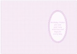 Pastel Pink Birthday Gingham Insert