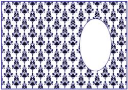 Blue Patterned Insert