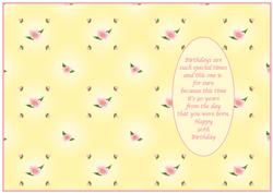 Pretty Floral 90th Birthday Insert