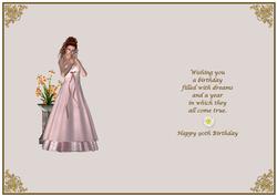 Pretty in Pink 90th Birthday Insert