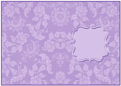 Lilac Floral Patterned Birthday Insert 1