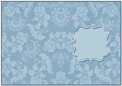 Pretty Aqua Patterned Birthday Insert 1