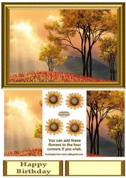 A Golden Sky Scene Card Front