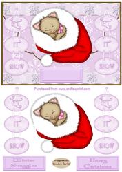 Winter Snuggles Decoupage Card Front
