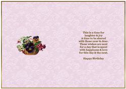 A Floral Basket Card Making Insert