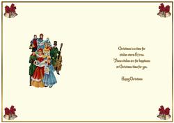 Vintage Carol Singers Christmas Insert