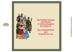 Carol Singers 7.5 x 7.5ins Vintage Insert