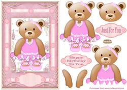 Pretty in Pink Ballerina Card Front
