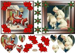Christmas 5x5ins Toppers x 2