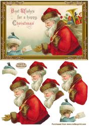 Christmas Dear Santa Decoupage Topper