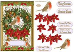 Pretty Robin Decoupage Card Front
