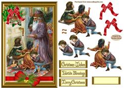 Christmas Vintage Yuletide Blessings Topper
