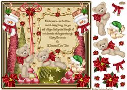 Christmas Blessings 8x8ins Decoupage Topper