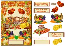 Autumn Garden Decoupage Topper