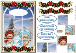 Christmas cold noses Decoupage Topper