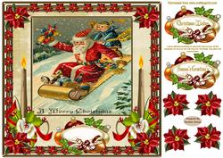 Christmas Sledging Vintage Topper