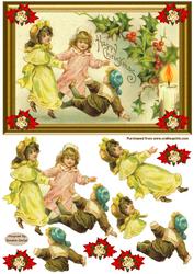 Christmas Joy Decoupage Card Front