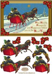 Together at Christmas Decoupage Card Front