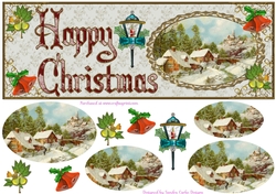 Vintage Christmas Large dl Pyramid Topper